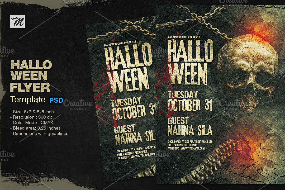 Halloween Flyer, a Flyer Template by Tarommir (Photo 1 of 3)