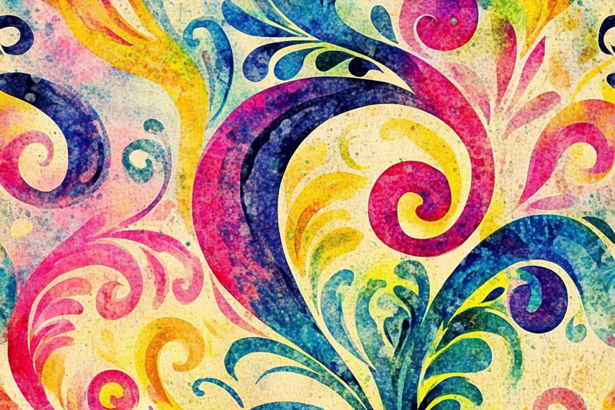 Bold Hippie Colorful Tie -Dye, a Pattern Graphic by Printable Treasure (Photo 6 of 7)
