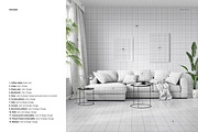 Living Room Sofa and Pillows Mockup, a Household Mockup by creatsy2 (Thumbnail 3 of 4)