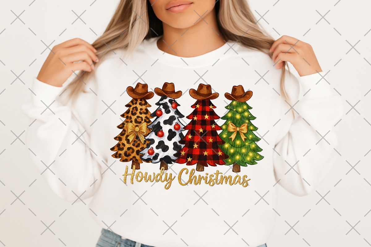 Howdy Cowgirl Christmas Tree PNG, an Illustration by Craft Nest (Photo 6 of 6)
