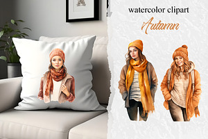 Autumn Watercolor Clipart Set