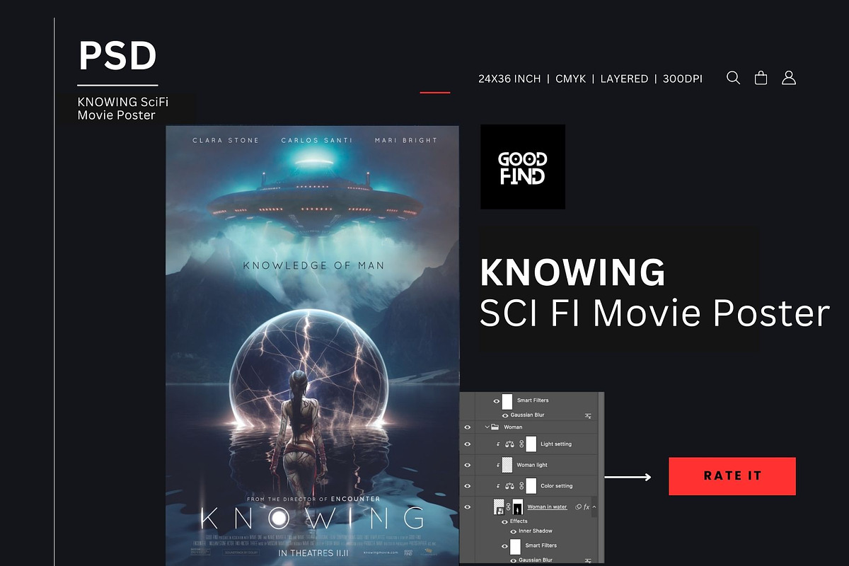Sci Fi Movie Poster Template, a Poster Template by GoodFind (Photo 1 of 2)