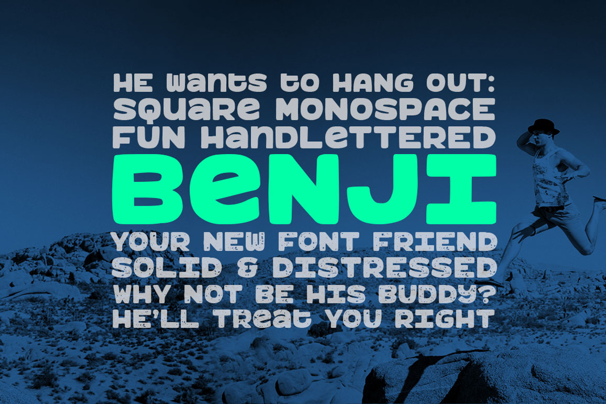 Benji: a bold, fun monospace font!