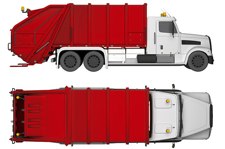 truck trash top and side view, a Transportation Photo by digibox