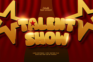 Text Effect Talent Show, a Layer Style Add-On by Navy Graphic