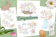 Gnome Easter Digital Clipart., a Decorative Illustration by Yuliya Art (Thumbnail 4 of 9)