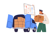 Logistics and cargo delivery concept, a Transportation Illustration by Good Studio (Thumbnail 7 of 7)