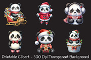 Christmas Cute Panda Sublimation, an Illustration by RobertsArt (Thumbnail 5 of 7)