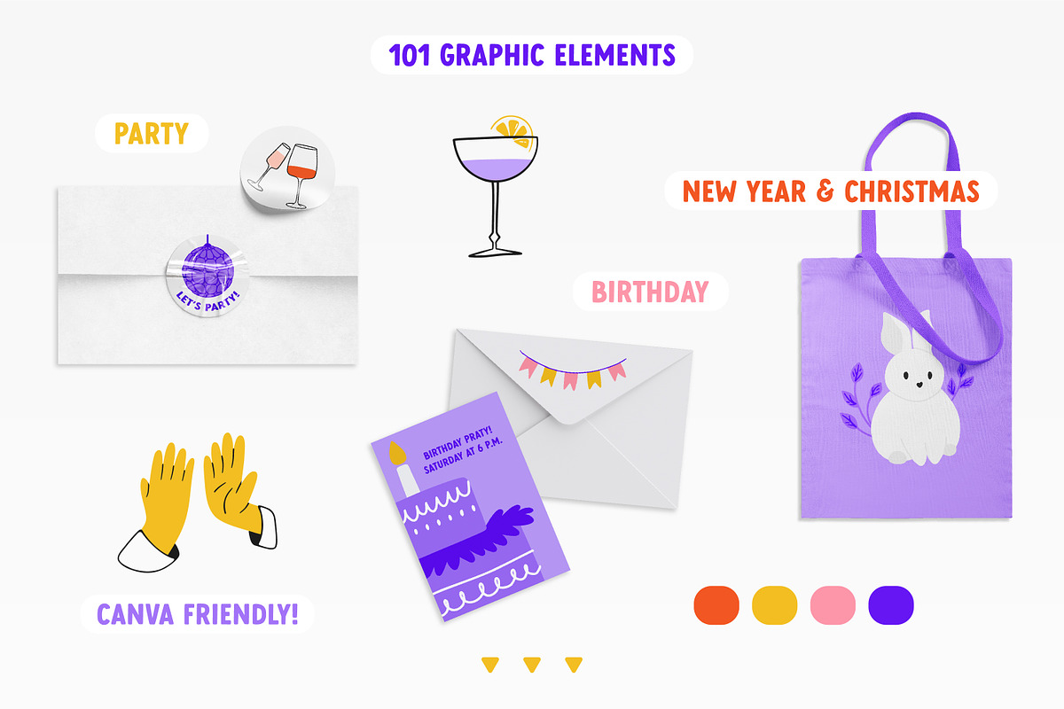 Let's celebrate! Graphics & patterns, a Decorative Illustration by by Margo (Photo 3 of 7)