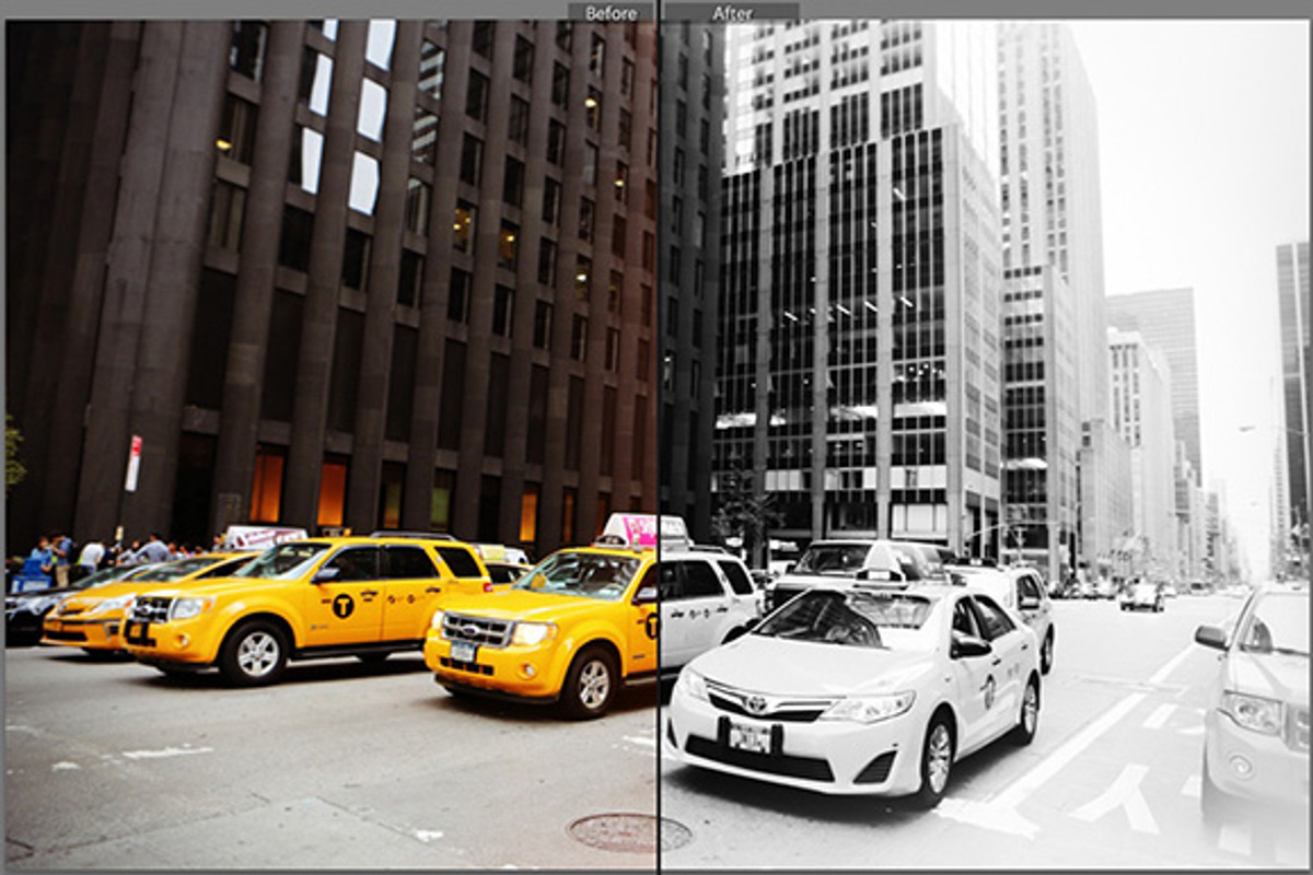 Black and white lightroom presets preview 4