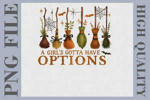 Witch Broom Options Halloween PNG