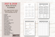 2027-28 Real Estate Planner Template, a Print Template by G DigiShop (Thumbnail 1 of 2)