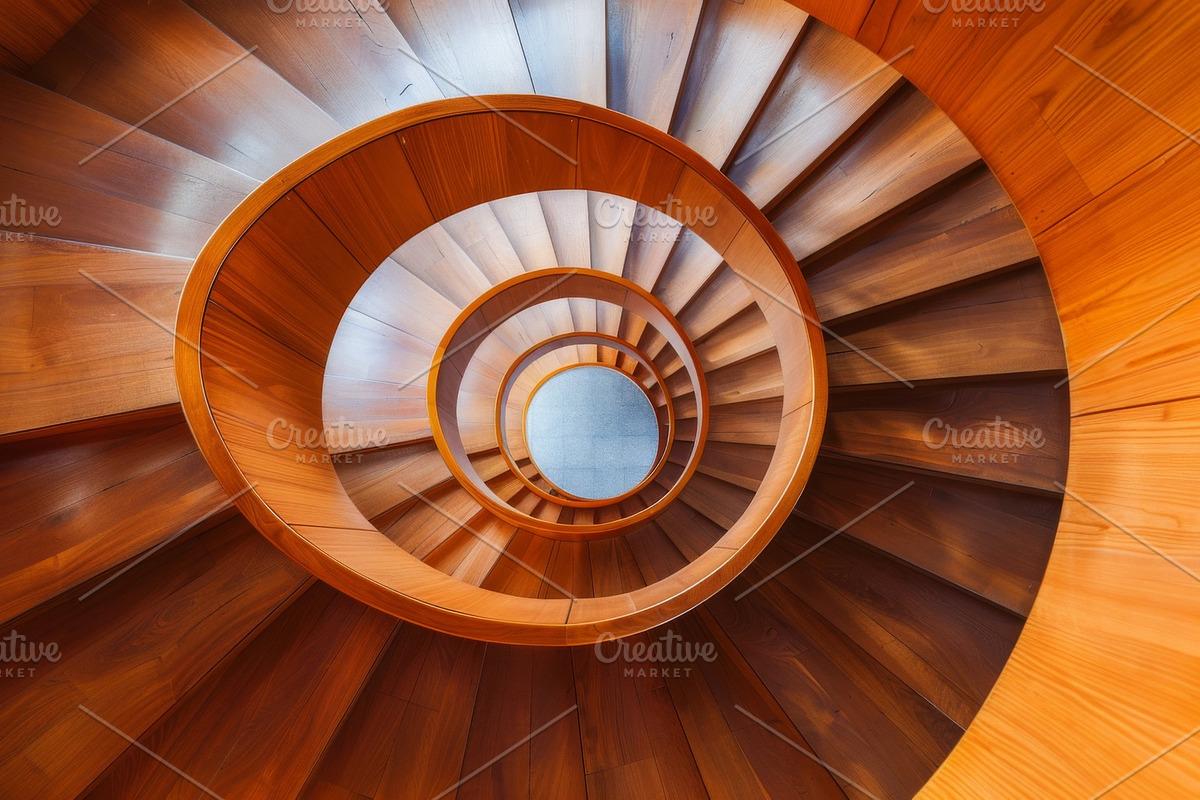 69 Spiral wooden staircases, an Architecture Photo by Handmadefont (Photo 11 of 73)
