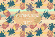 Pineapples patterns set. Hand drawn, a Pattern Graphic by Julia Bilenko (Thumbnail 1 of 5)