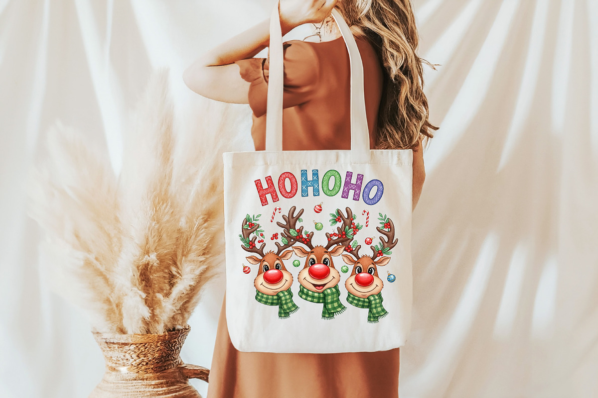Ho Ho Ho Deer Reindeer Christmas Pn, an Illustration by DreamCafeArt (Photo 3 of 7)