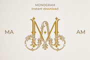 MA AM Wedding Monogram Logo, a Branding & Logo Template by LogoAV (Thumbnail 5 of 6)