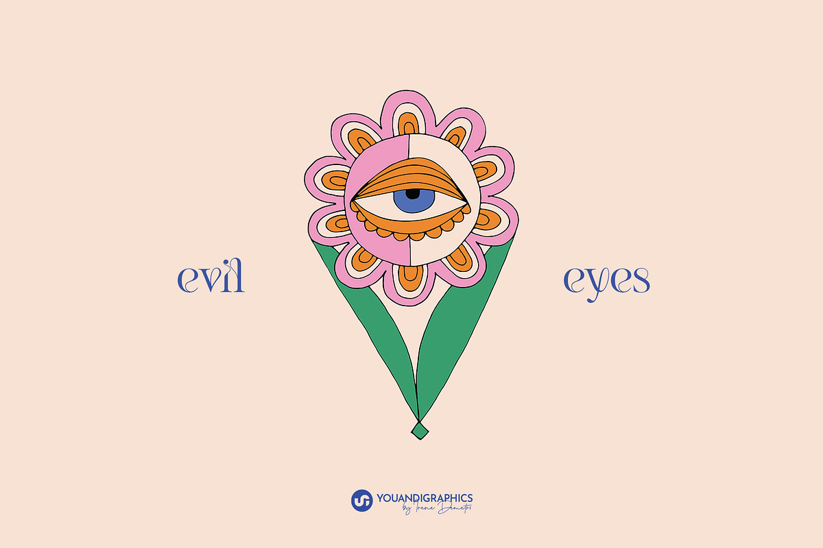 Evil Eyes Graphics Posters Patterns, a Graphic by Youandigraphics (Photo 15 of 15)