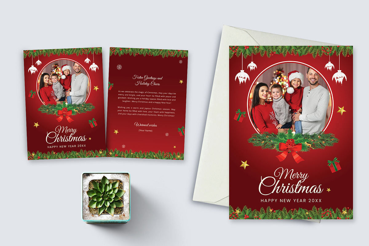 Christmas Cards Bundle, a Card Template by graphypix (Photo 2 of 6)