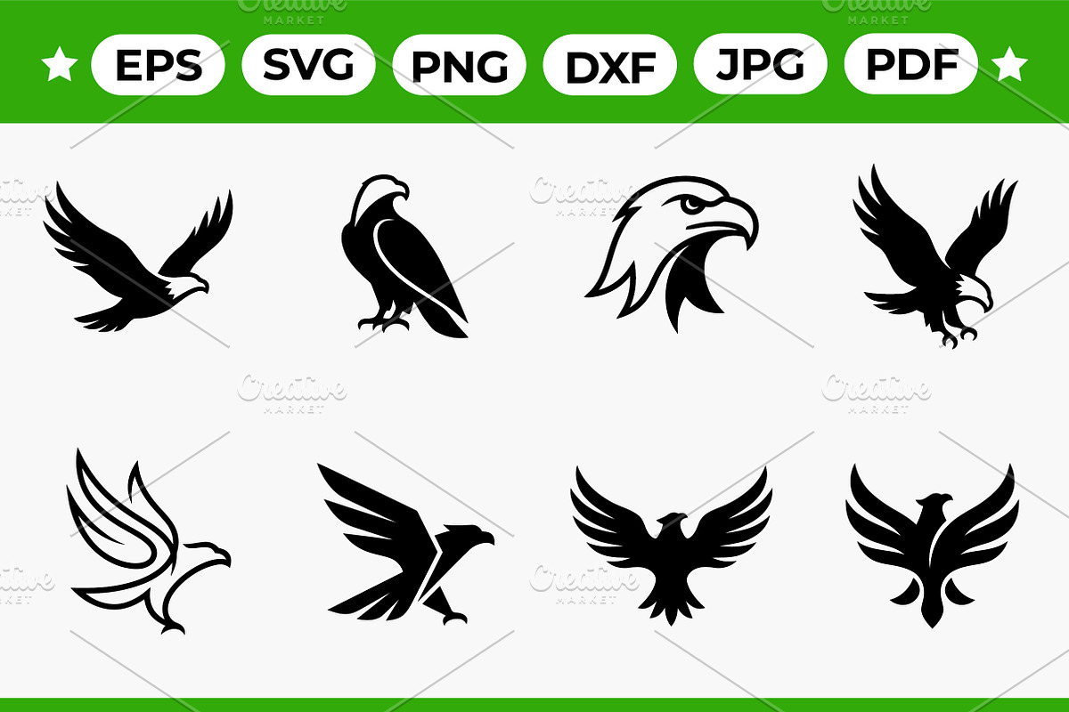 Eagle & Hawk Silhouette Pack, an Object Graphic by Artonix (Photo 1 of 3)