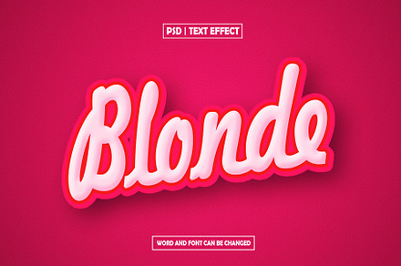Blonde 3D Editable Text Effect, a Layer Style Add-On by AP Market
