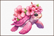 Pink Sea Turtle Clipart, an Illustration by Sublimation Artist (Thumbnail 3 of 6)