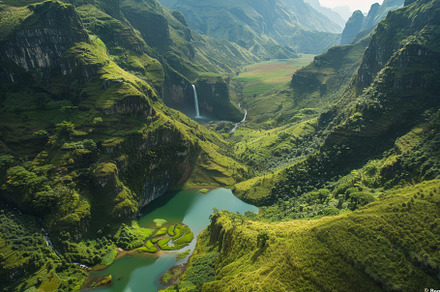 The breathtaking landscape features, a Photo by Tanuart