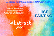 20 Abstract Watercolor Backgrounds, a Texture Graphic by Svetlana Kononova (Thumbnail 5 of 11)