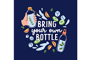Drink water card backgrounds set, a Food Illustration by Good Studio (Thumbnail 3 of 6)