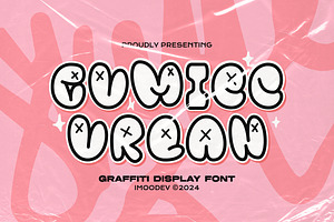 Gumiec Urban - Graffiti Bubble Font, a Slab Serif Font by Imoodev