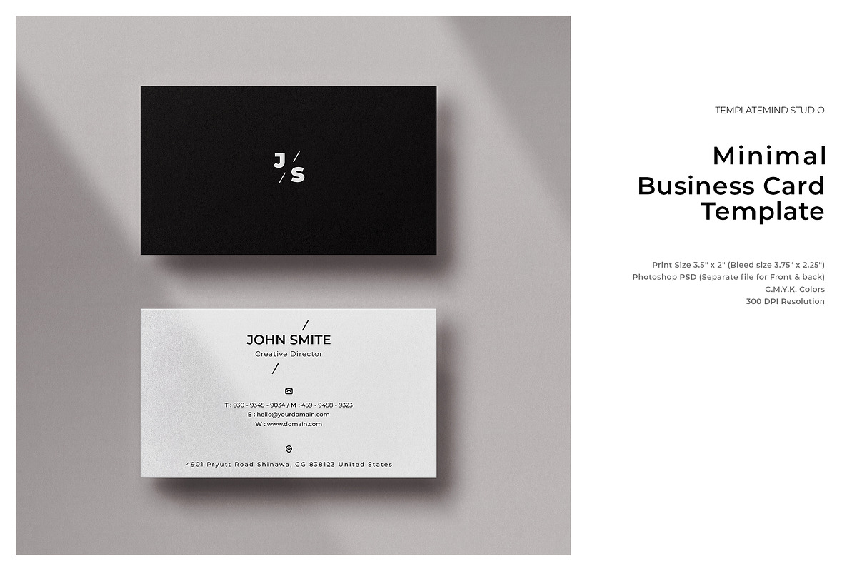 Minimal Business Card - Vol.1, a Business Card Template by Template mind (Photo 1 of 3)