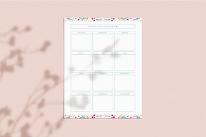 Floral Printable Planner Page Bundle