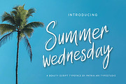 Summer Wednesday - Handwritten Fonts, a Script Font by Patria Ari (P4tcreativa) (Thumbnail 1 of 9)