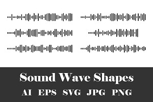 Sound Wave Shapes, a Technology Illustration by vikkishop