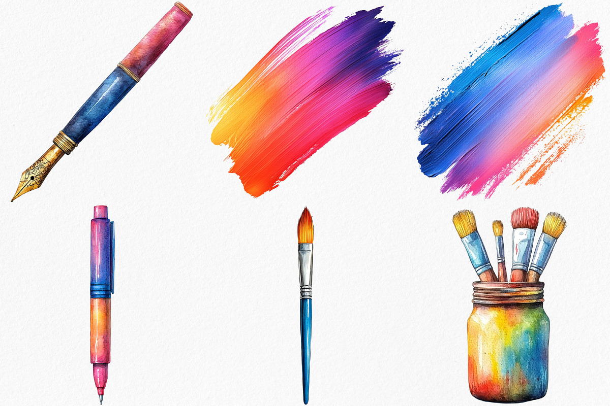 Brushes for Procreate Clipart, an Illustration by Canvas Craft (Photo 3 of 7)