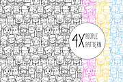 Seamless outline people pattern, a Pattern Graphic by Beatriz Gascón (Thumbnail 1 of 5)