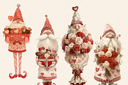 VALENTINE HEART GNOMES CLIPART, a Seasonal Illustration by Daring Digies (Thumbnail 3 of 9)