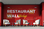Restaurant Wall Mockup, an Advertising Mockup by Artlogs x Modaldesain (Thumbnail 2 of 6)