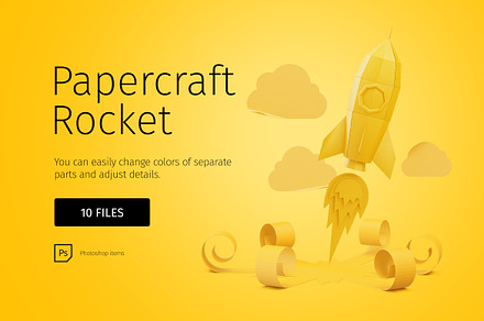 Papercraft rocket, an Object Graphic by TITO