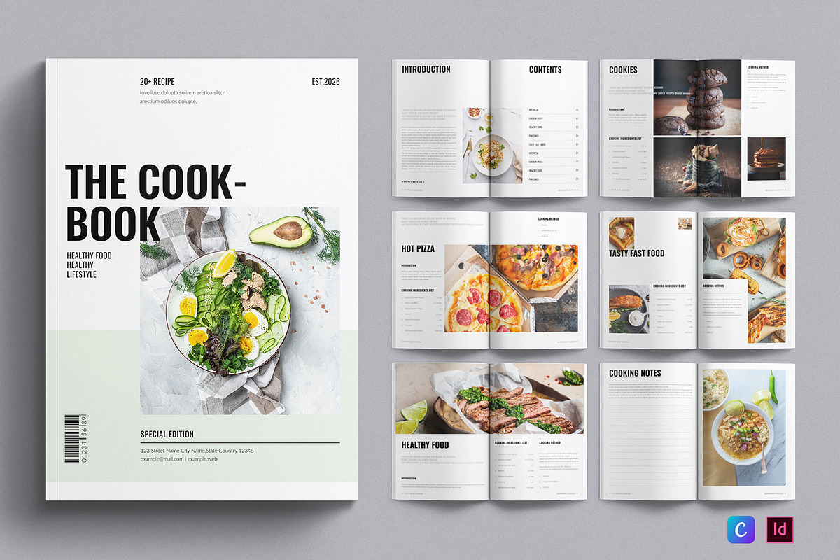 Cookbook Recipe Book Template, a Brochure Template by E-Type (Photo 1 of 7)