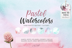 Watercolor Textures. Pastel