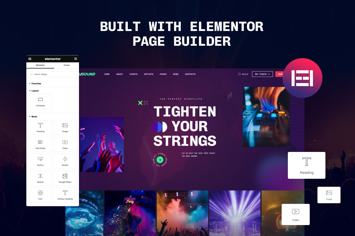 DJsound - Night Club WordPress Theme, a WordPress Template by Opal Wordpress Theme (Photo 3 of 7)