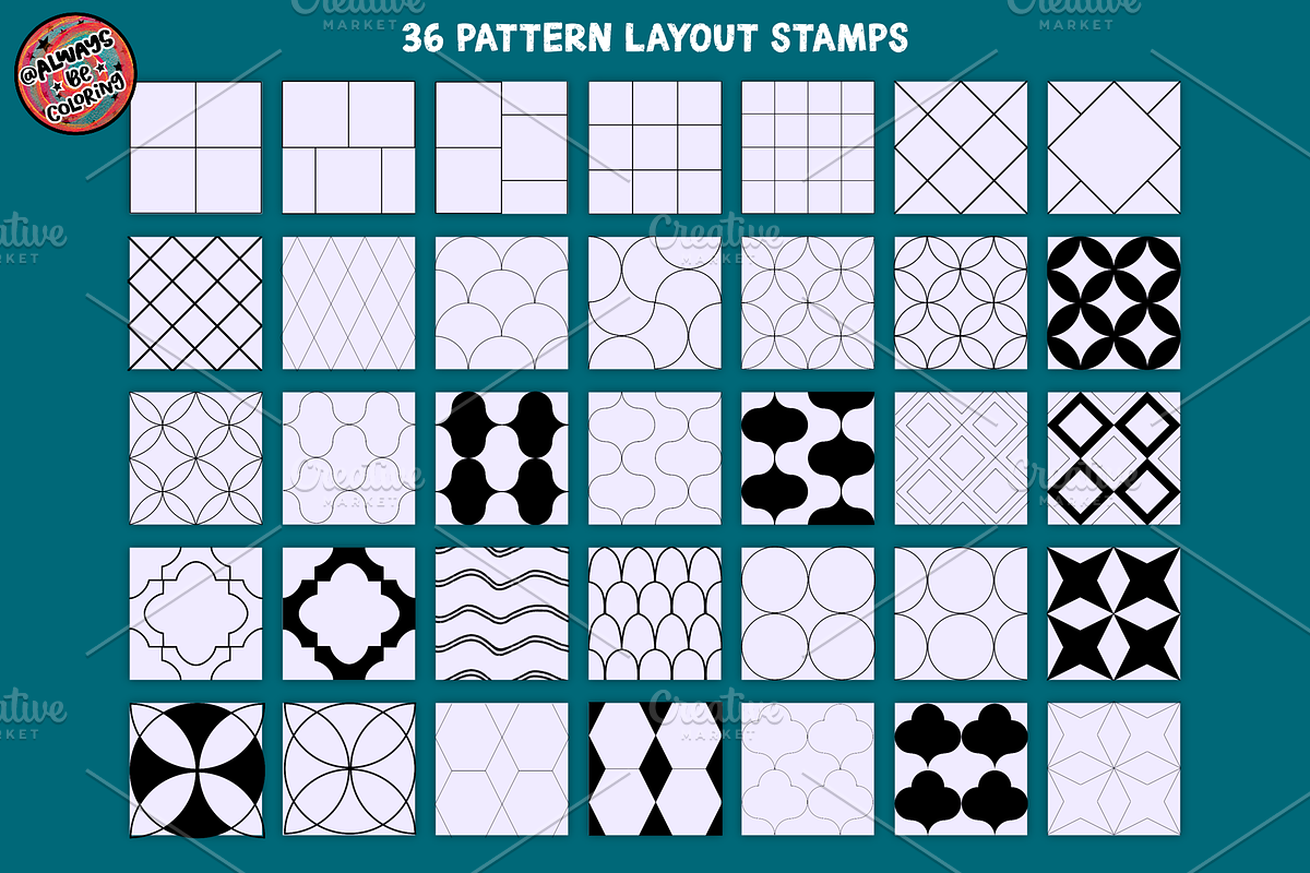 Procreate Seamless Pattern Creator, a Brush Add-On by AlwaysBeColoring (Photo 3 of 10)