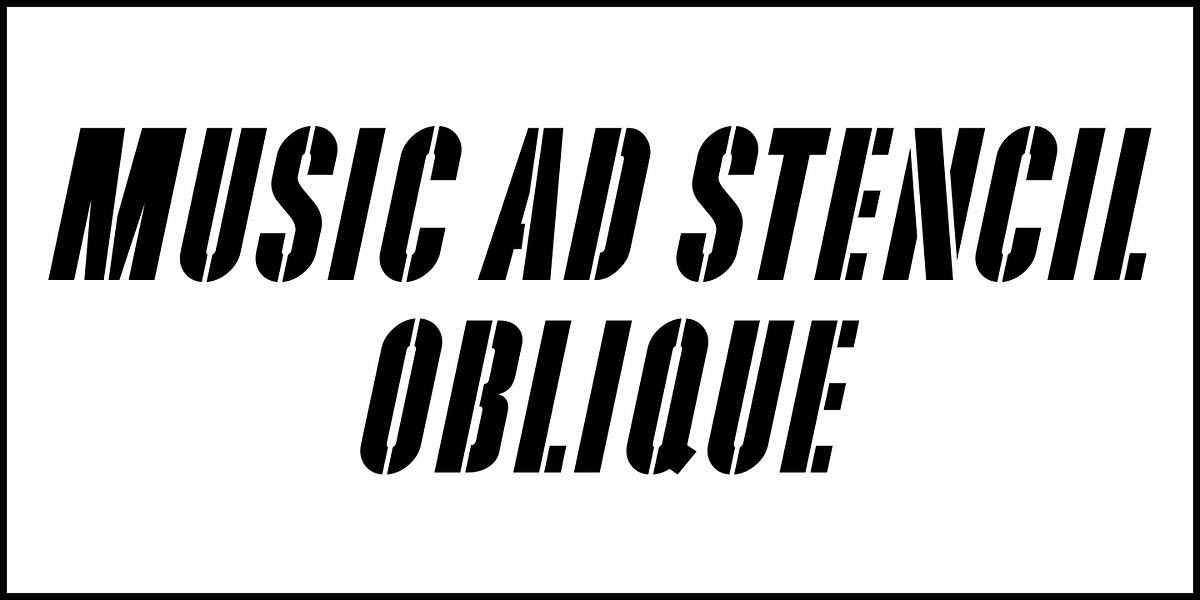 Music Ad Stencil JNL, a Font by Jeff Levine Fonts (Photo 4 of 5)