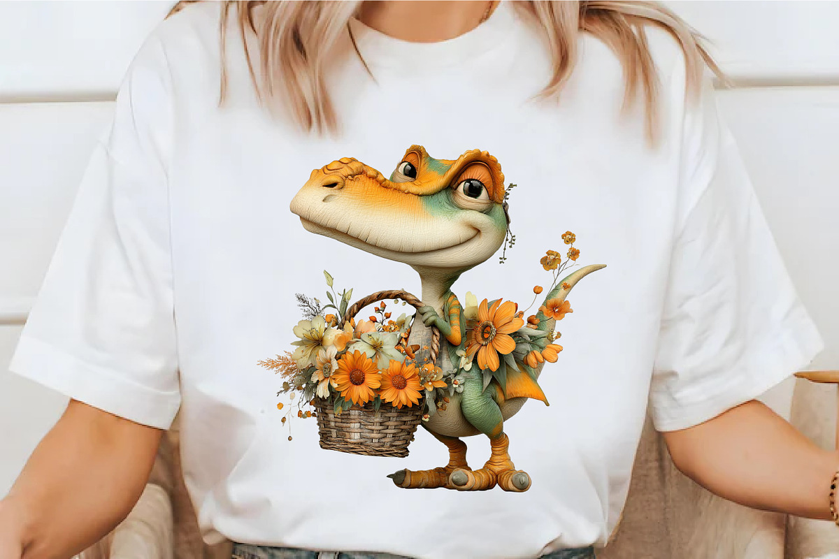 Whimsical Dinosaur Clipart, a Seasonal Illustration by designcity5 (Photo 4 of 5)