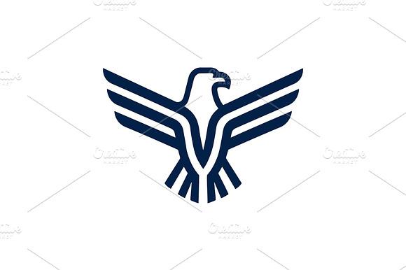 Eagle vector silhouette logo design preview 2