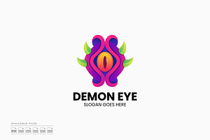 Demon Eye Gradient Colorful Logo, a Branding & Logo Template by Zeer Graphic