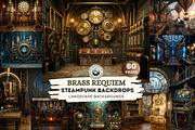 Brass Requiem Steampunk Backdrops V2, a Background Graphic by ThatsDesignArt (Thumbnail 1 of 12)