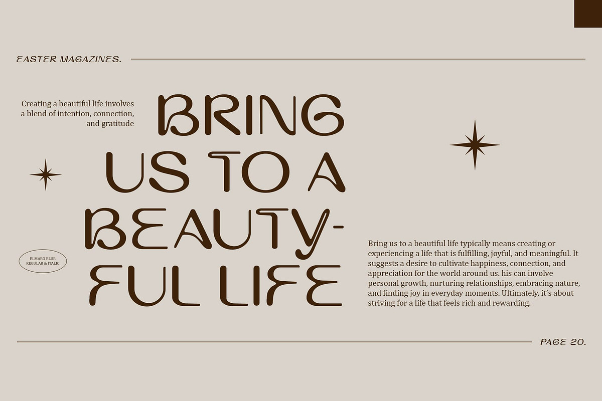 Elmaro Blur, a Sans Serif Font by Craft Supply Co. (Photo 6 of 8)
