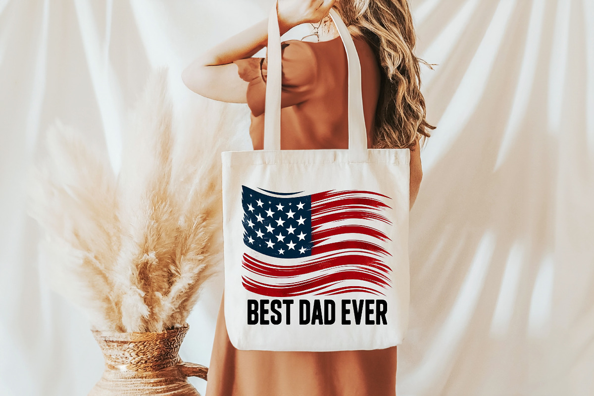 Patriotic Best Dad Ever Sublimation, an Illustration by Libby Wishes (Photo 2 of 6)