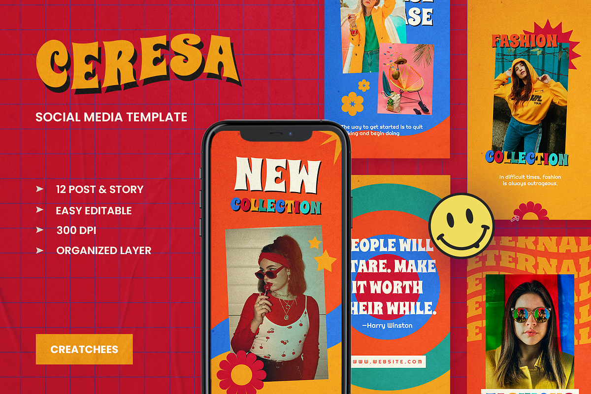 Ceresa Instragram Template, a Social Media Template by Creatchees.std (Photo 1 of 5)